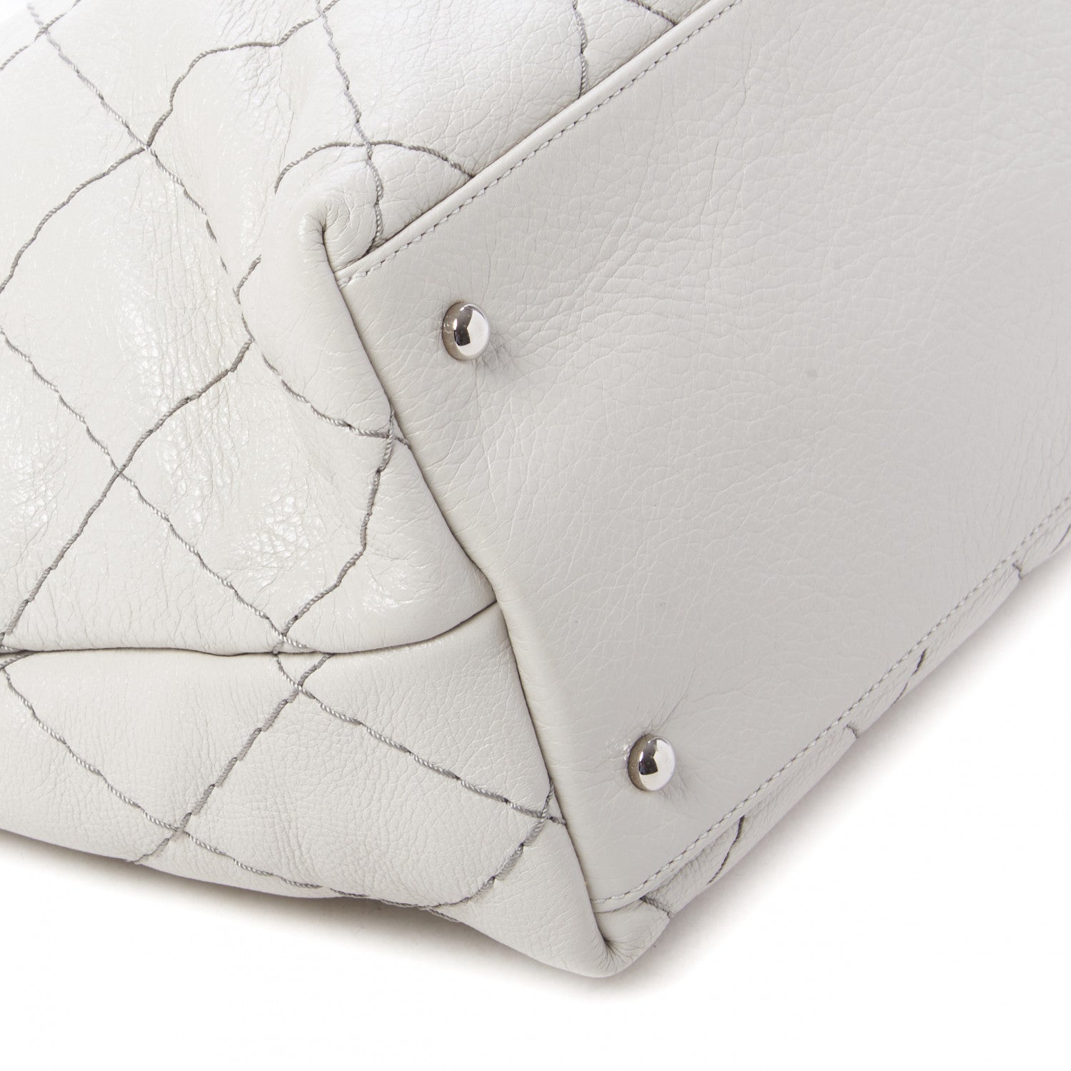 Chanel Glazed Calfskin Large On The Road Tote Light Grey 6 of 14
