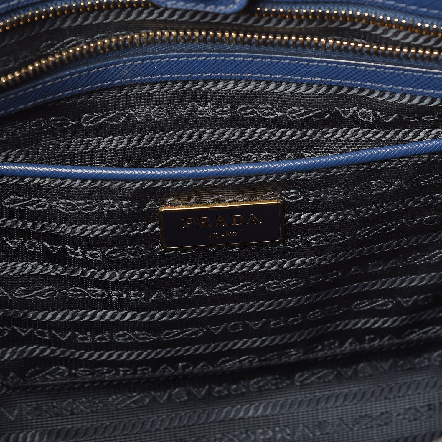 Prada Saffiano Lux Large Tote Bluette 6 of 25