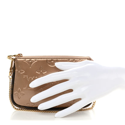 Louis Vuitton Metallic Vernis Mini Pochette Accessories Rose Gold 2 of 6