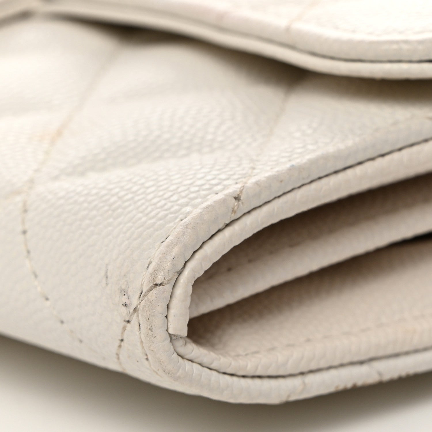 Chanel Caviar Quilted Large Flap Wallet White 11 of 12