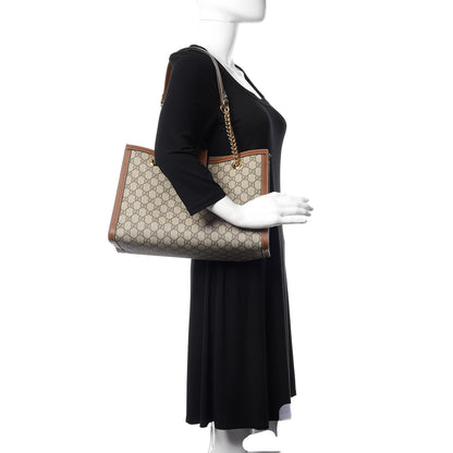 Gucci GG Supreme Monogram Medium Padlock Tote Beige Cuir 2 of 10