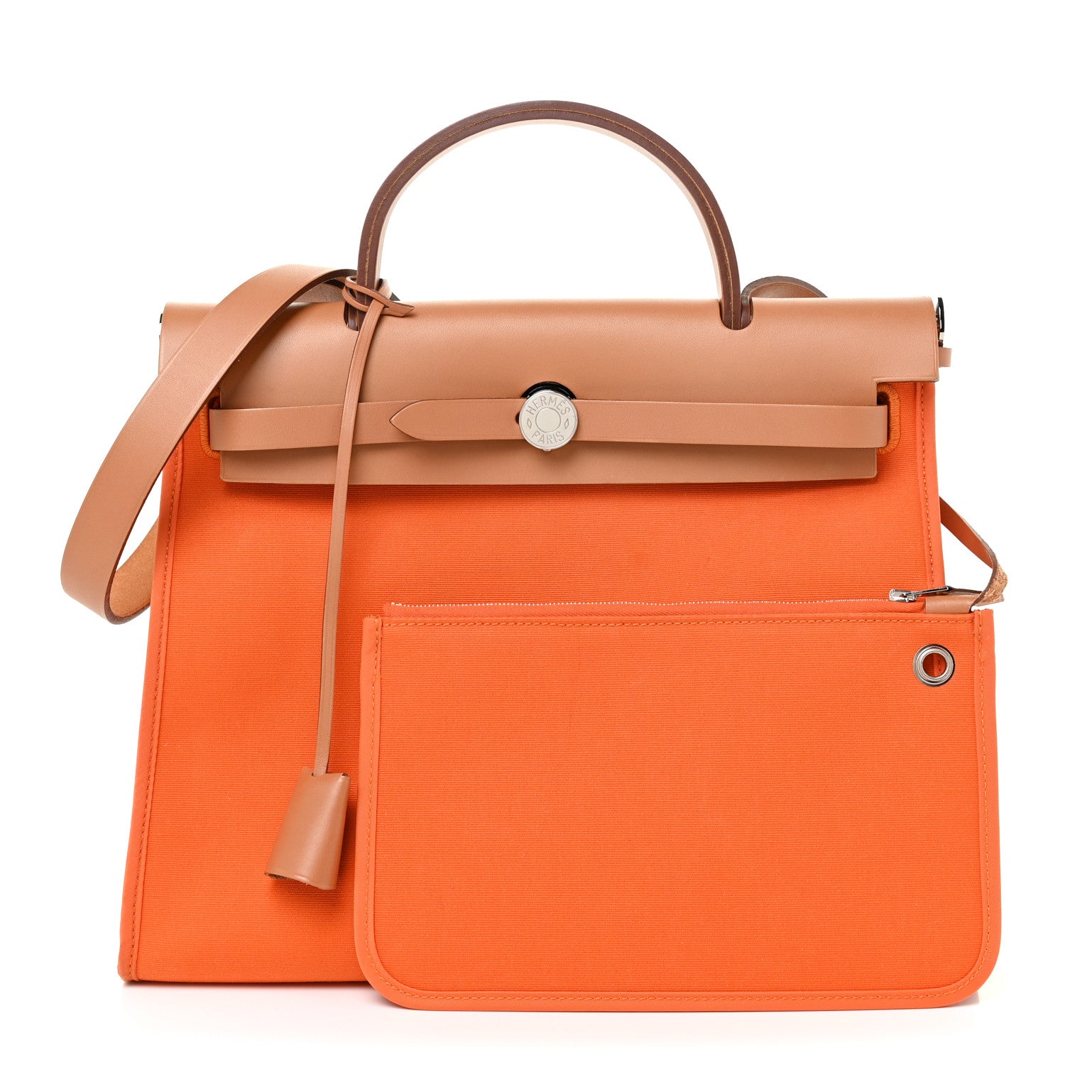 Hermes Toile Herbag Zip 31 PM Orange 3 of 25