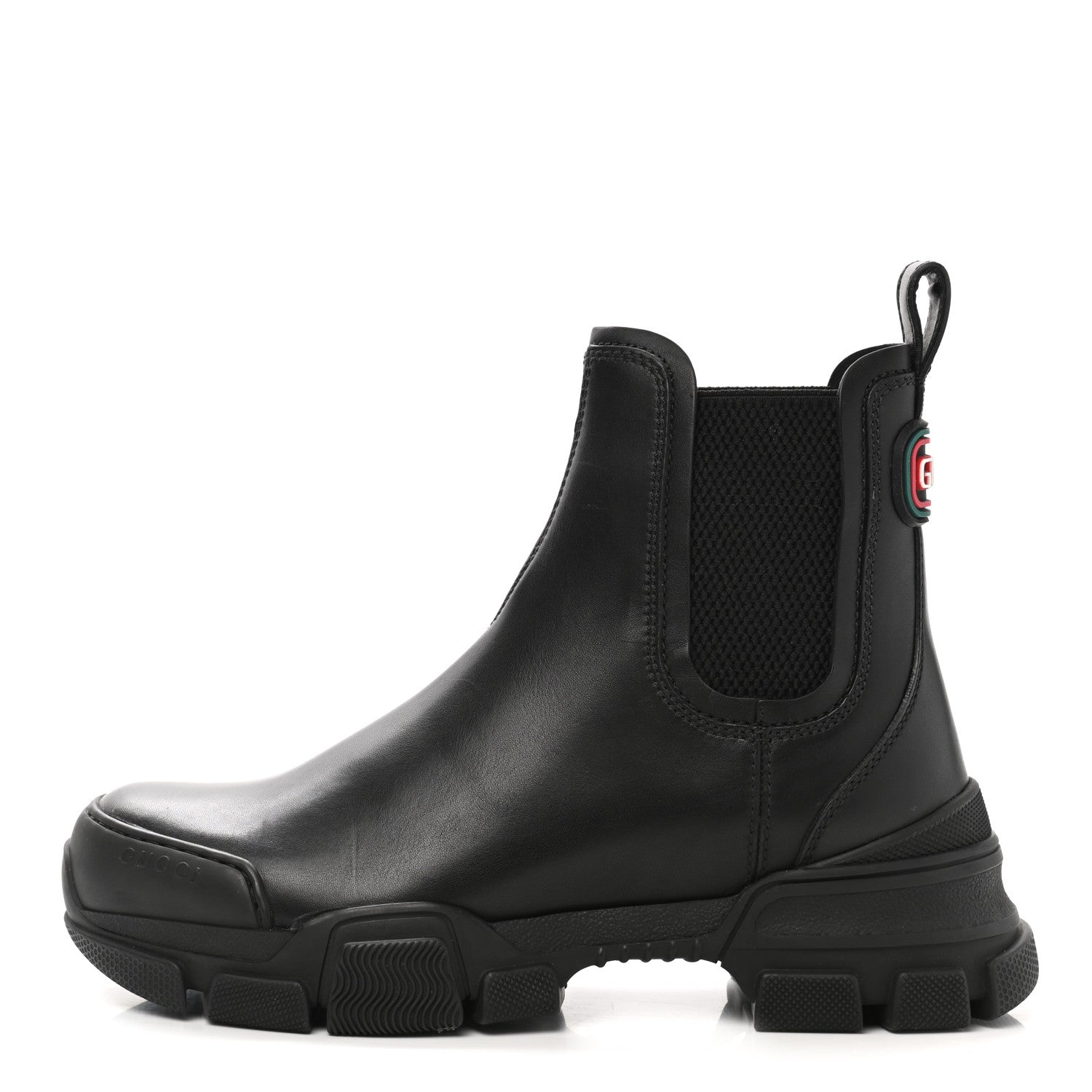 Gucci Calfskin Logo Ankle Boots 36.5 Black 1 of 10