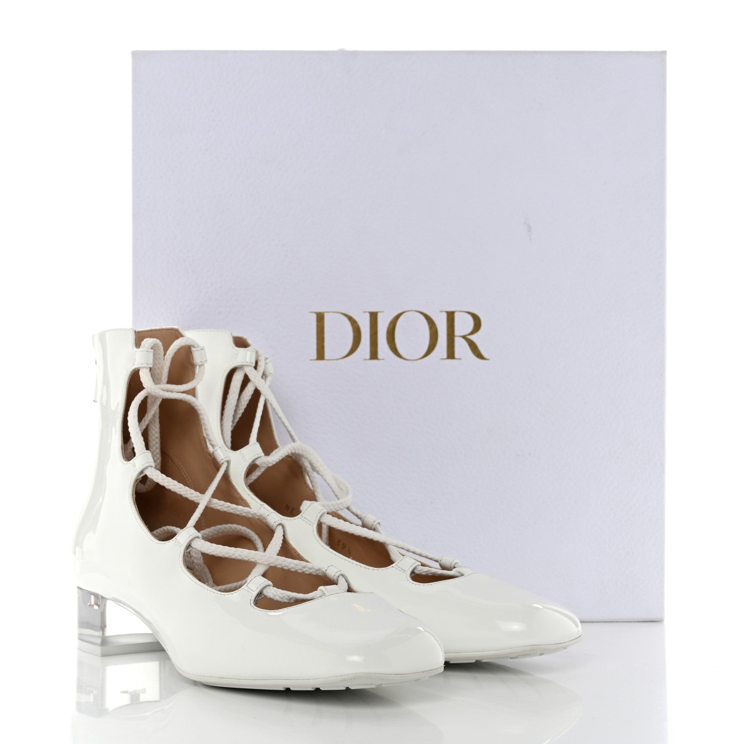 Christian Dior Patent Diorarty 30mm Pumps 39.5 White 9 of 9