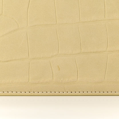 Jacquemus Nubuck Crocodile Embossed Le Chiquito Long Pale Yellow 12 of 12