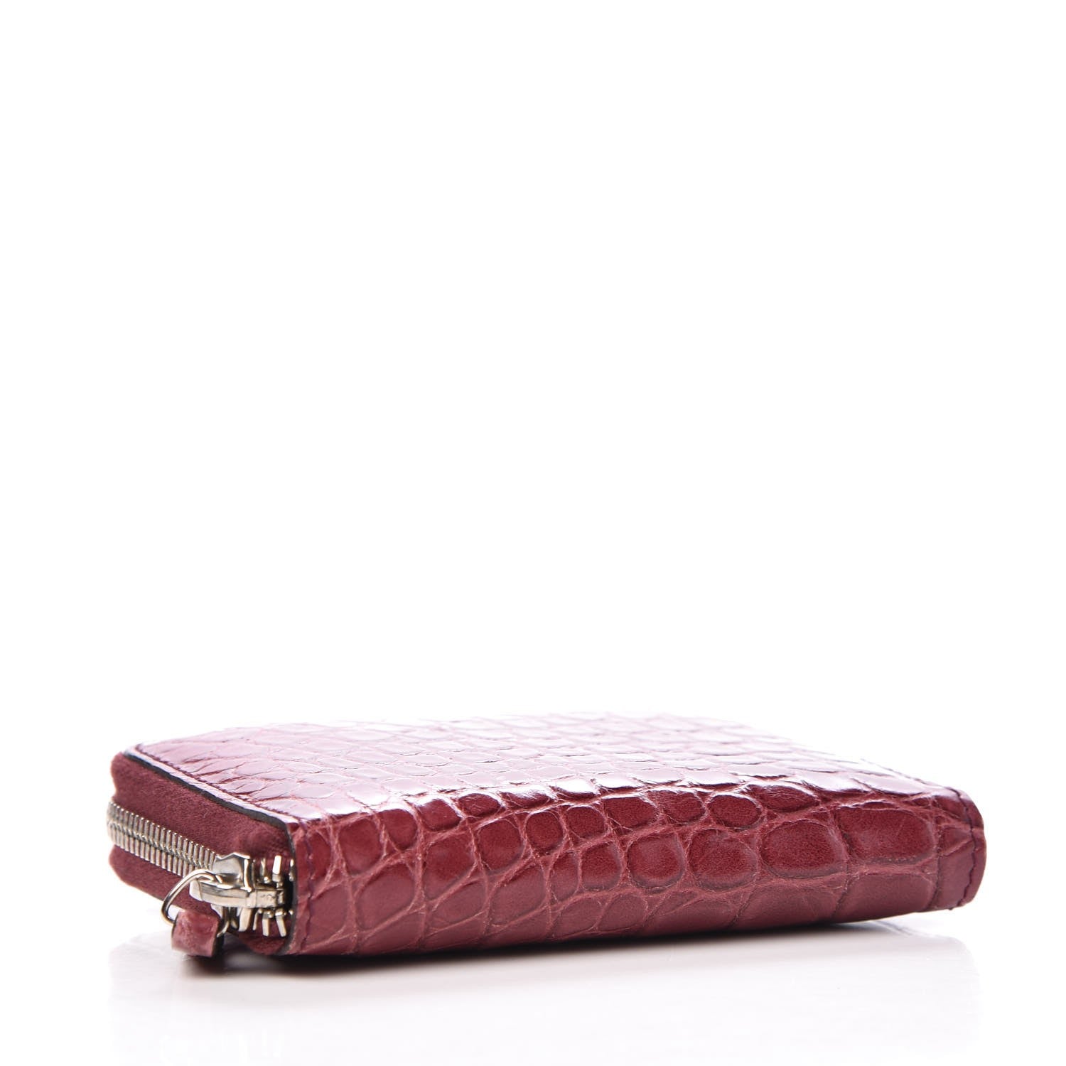 Gucci Crocodile Zip Around Card Case Cherry Gloss 4 of 8