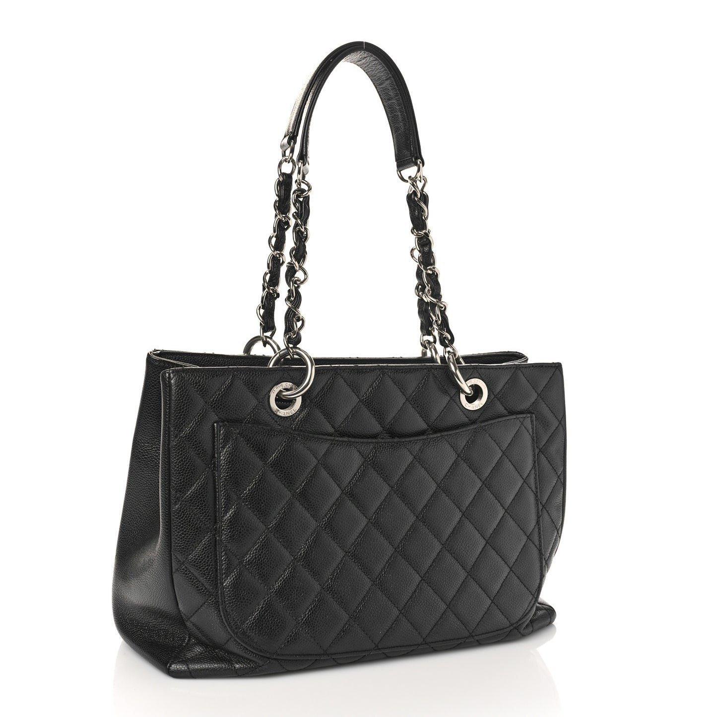 Caviar Quilted Grand Shopping Tote GST Black