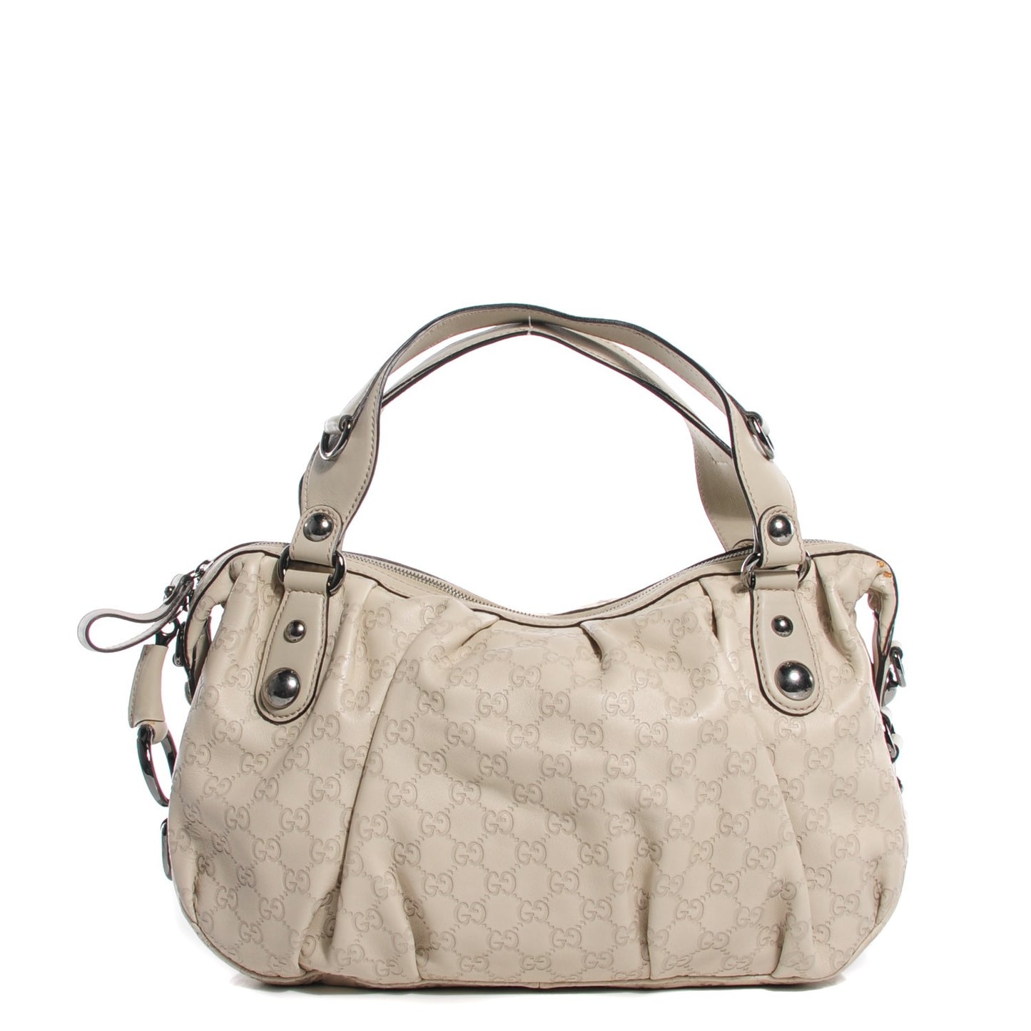 Guccissima Icon Bit Medium Boston Off White