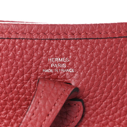 Hermes Taurillon Clemence Amazone Evelyne TPM Rouge H 7 of 11