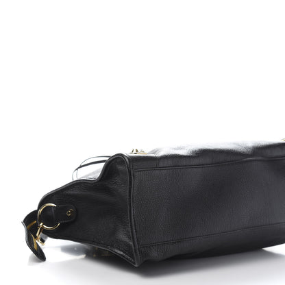 Balenciaga Chevre Gold Metallic Edge Hardware City Black 10 of 14