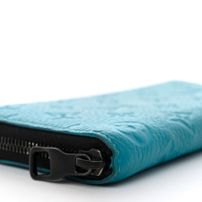 Louis Vuitton Taurillon Monogram Zippy Vertical Wallet Turquoise 8 of 8