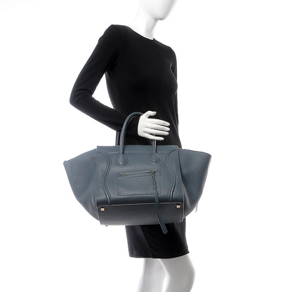 Celine Supple Calfskin Medium Phantom Luggage Slate Blue 2 of 26