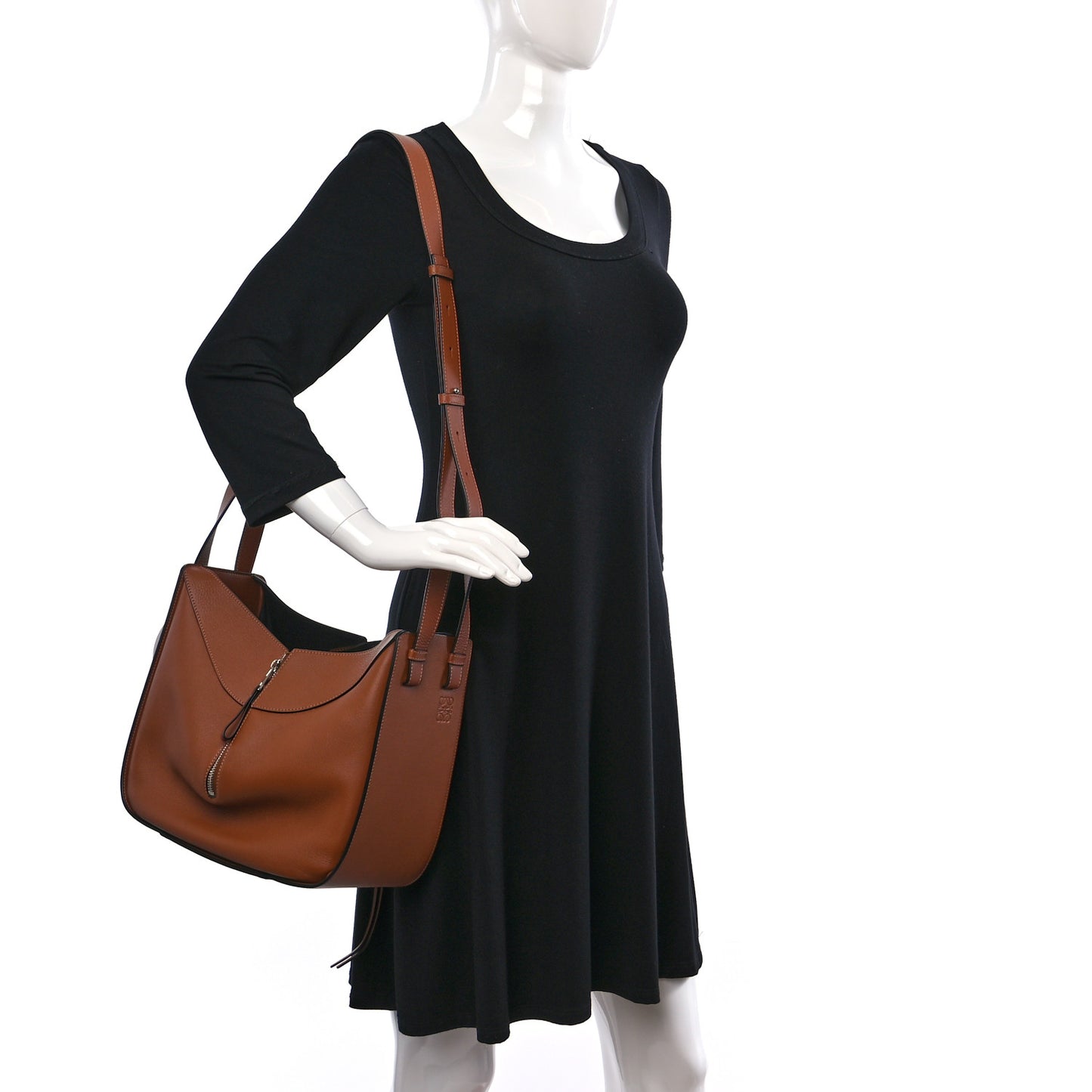 Calfskin Small Hammock Shoulder Bag Tan