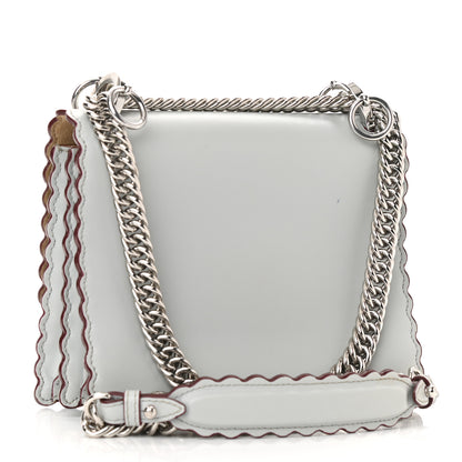 Fendi Vitello Liberty Scalloped Studded Small Kan I Shoulder Bag Grigio Perla 3 of 10