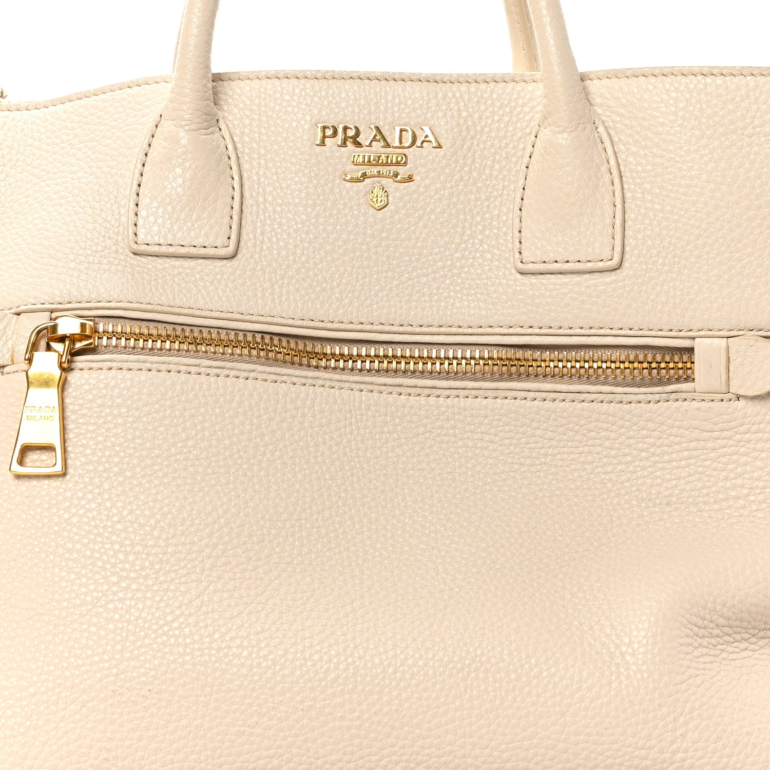 Prada Vitello Daino Top Handle Tote Talco 1832073 – FASHIONPHILE