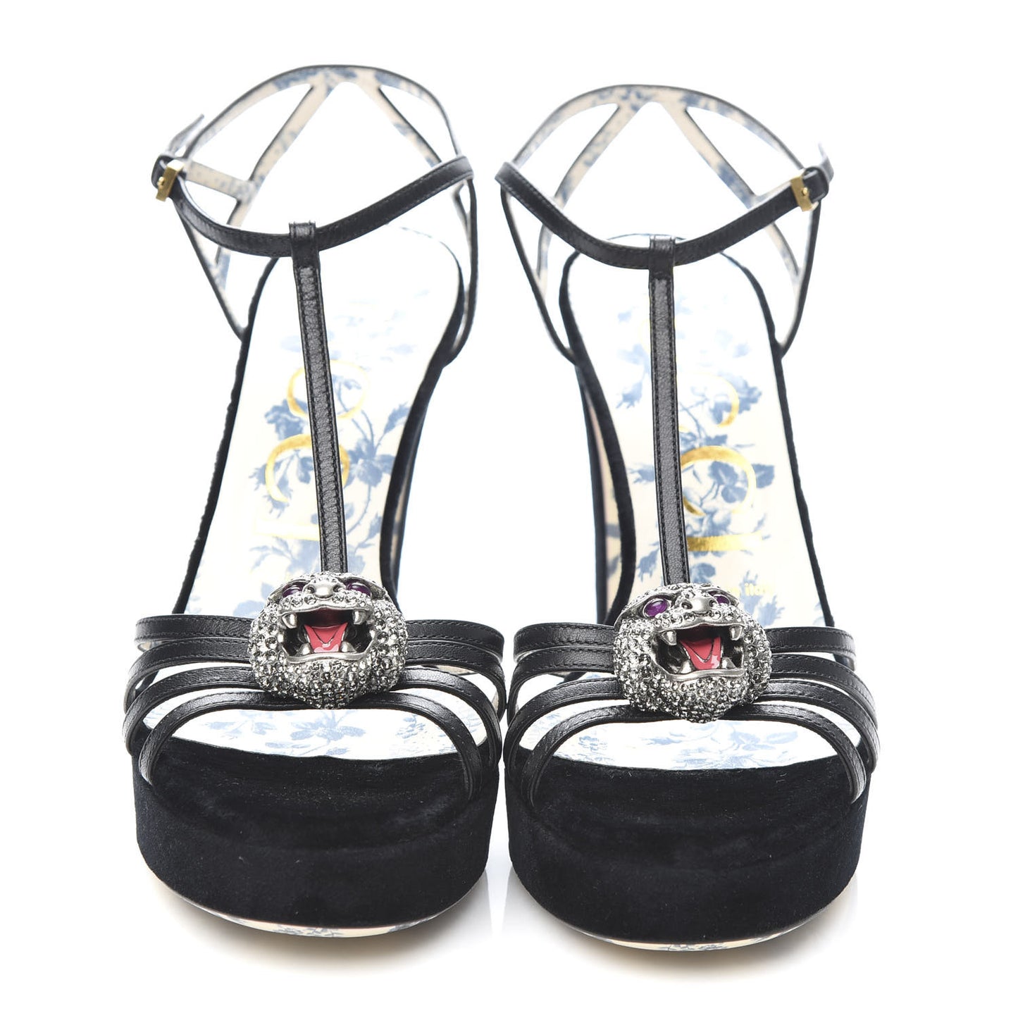 Velvet Malaga Kid Elias T-Strap Platform High Heel Sandals 37 Black