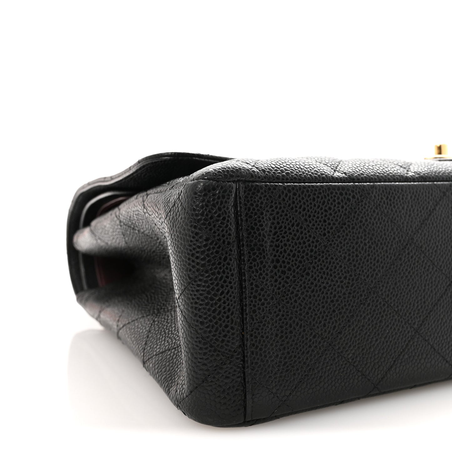 Caviar Quilted Maxi Double Flap Black