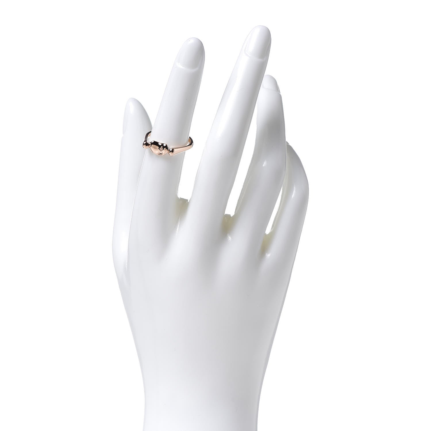 Tiffany 18K Rose Gold Elsa Peretti Bean Ring 52 6 2 of 8