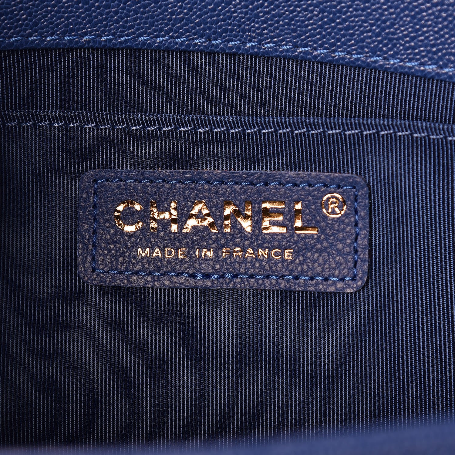 Chanel Caviar Quilted Medium Boy Flap Dark Blue 8 of 10