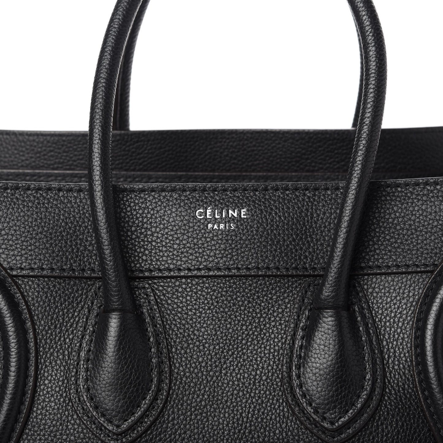 Drummed Calfskin Micro Luggage Black