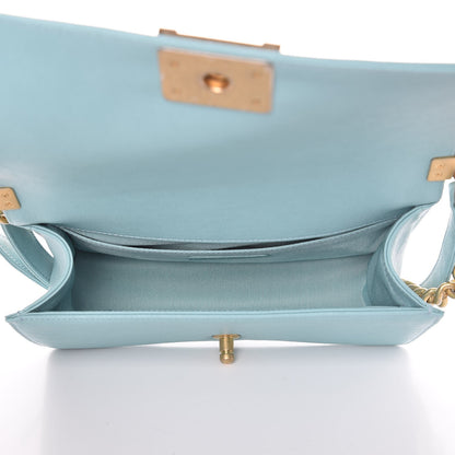 Chanel Caviar Quilted Medium Boy Flap Light Blue 5 of 8