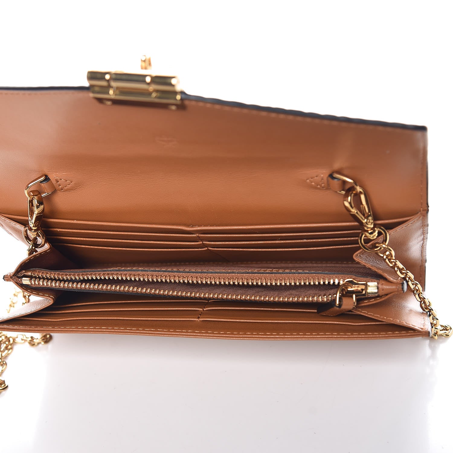 MCM Visetos Large Patricia Wallet On Chain Cognac 5 of 11