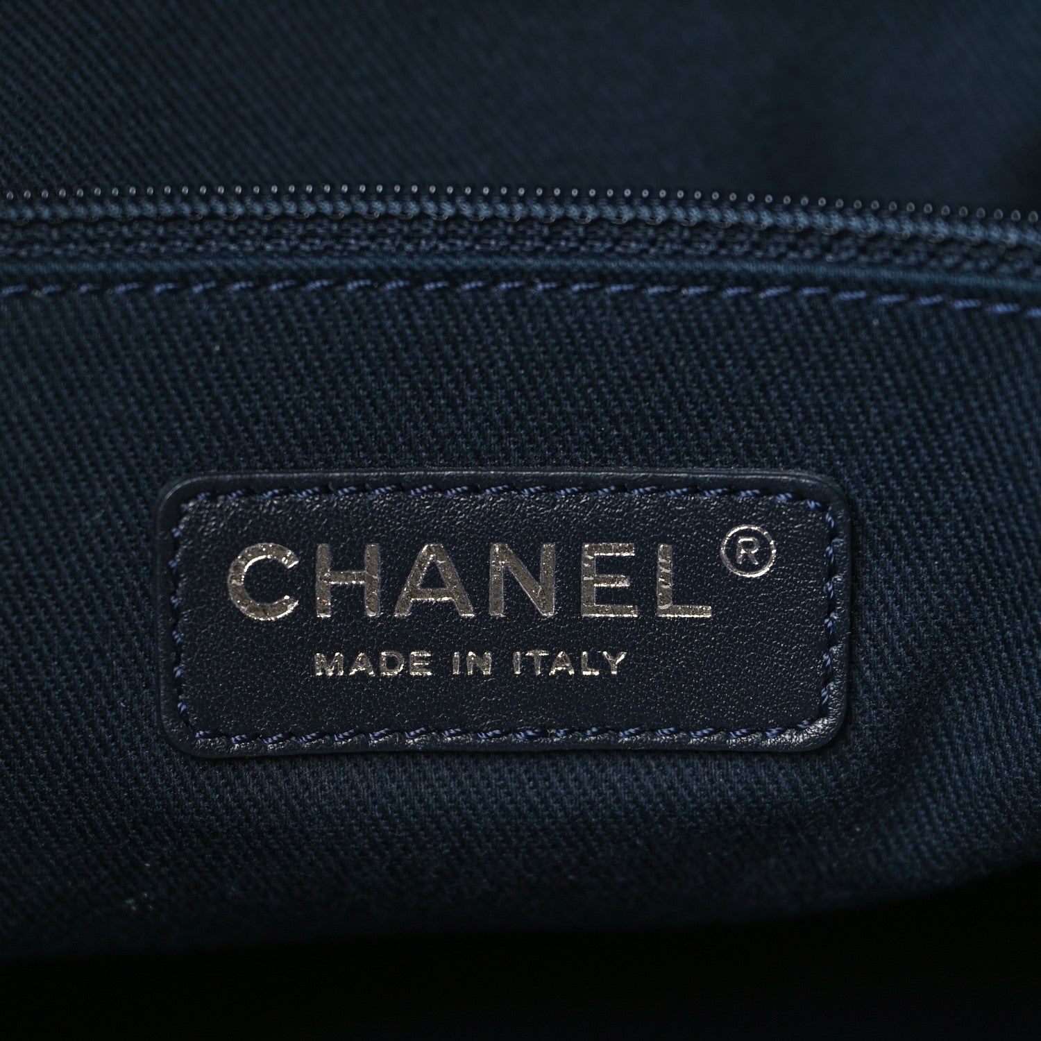 Chanel Denim Large Shopping Tote Blue 6 of 9