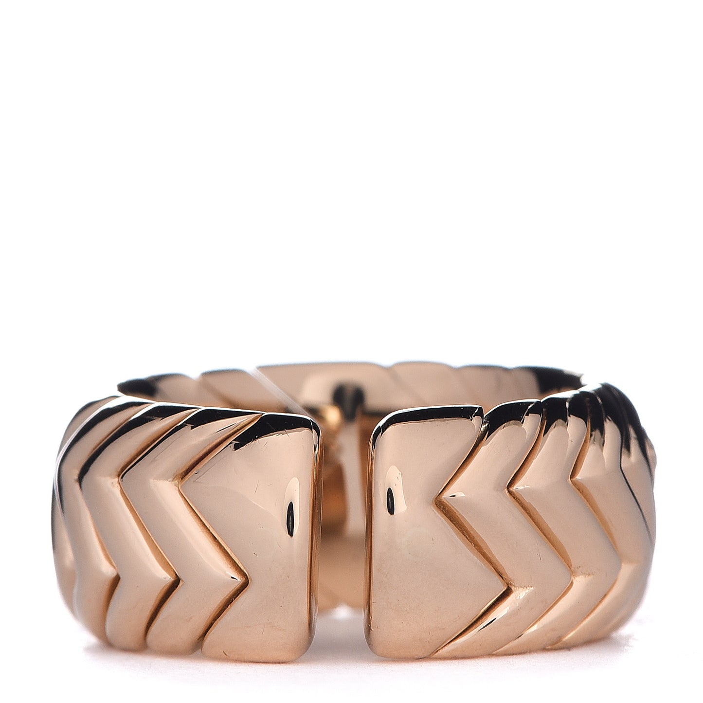 18K Yellow Gold Diamond Spiga Ring 53 6.5