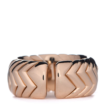 Bulgari 18K Yellow Gold Diamond Spiga Ring 53 6.5 3 of 4