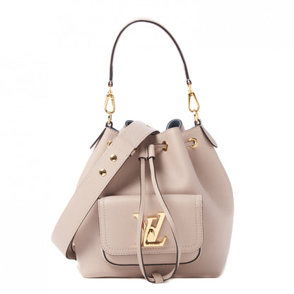 Louis Vuitton Grained Calfskin Lockme Bucket Greige 1 of 8
