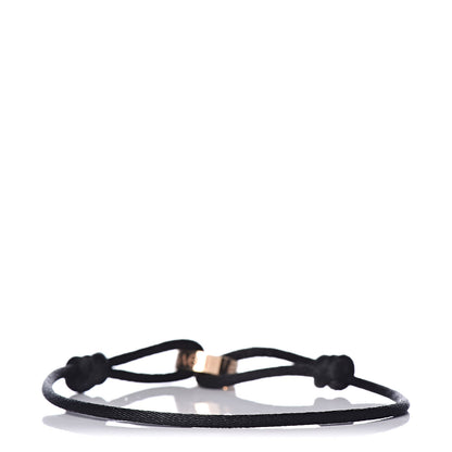 Cartier 18K Pink Gold Diamond Charity LOVE Adjustable Cord Bracelet Black 3 of 6