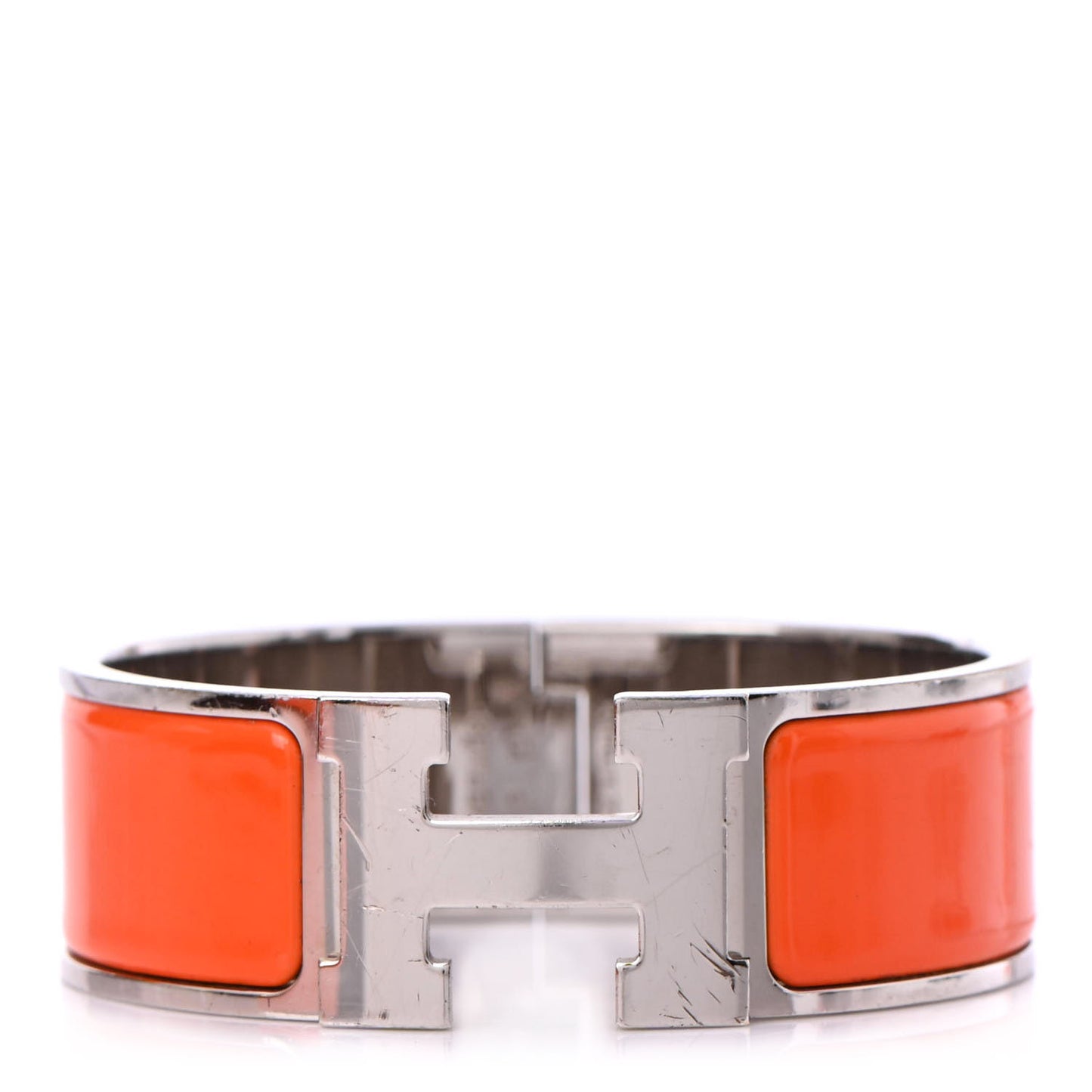 Enamel Wide Clic Clac H Bracelet PM Orange