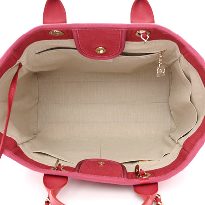 Chanel Canvas Medium Deauville Tote Red 6 of 12