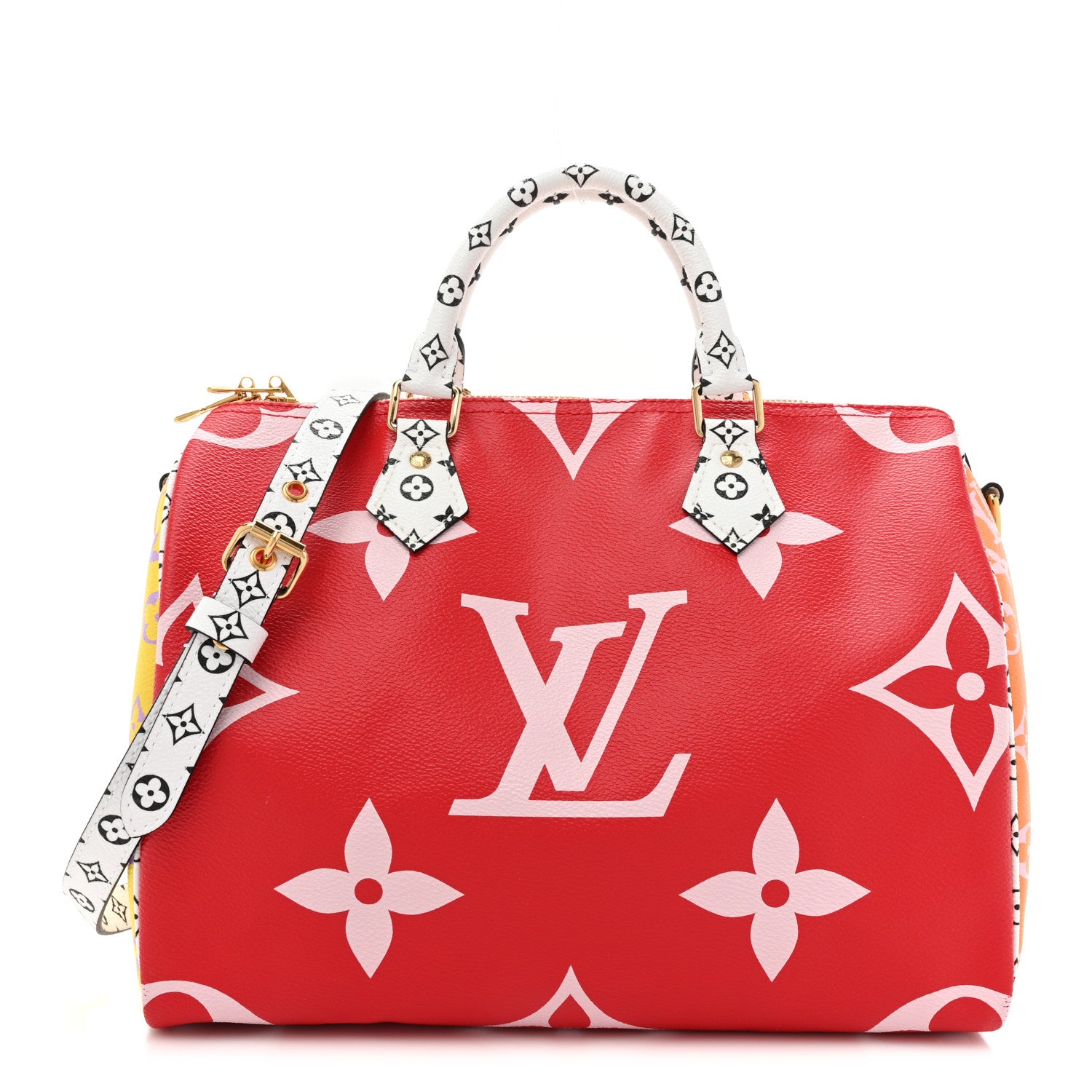Louis Vuitton Monogram Giant Speedy Bandouliere 30 Rouge 1 of 12