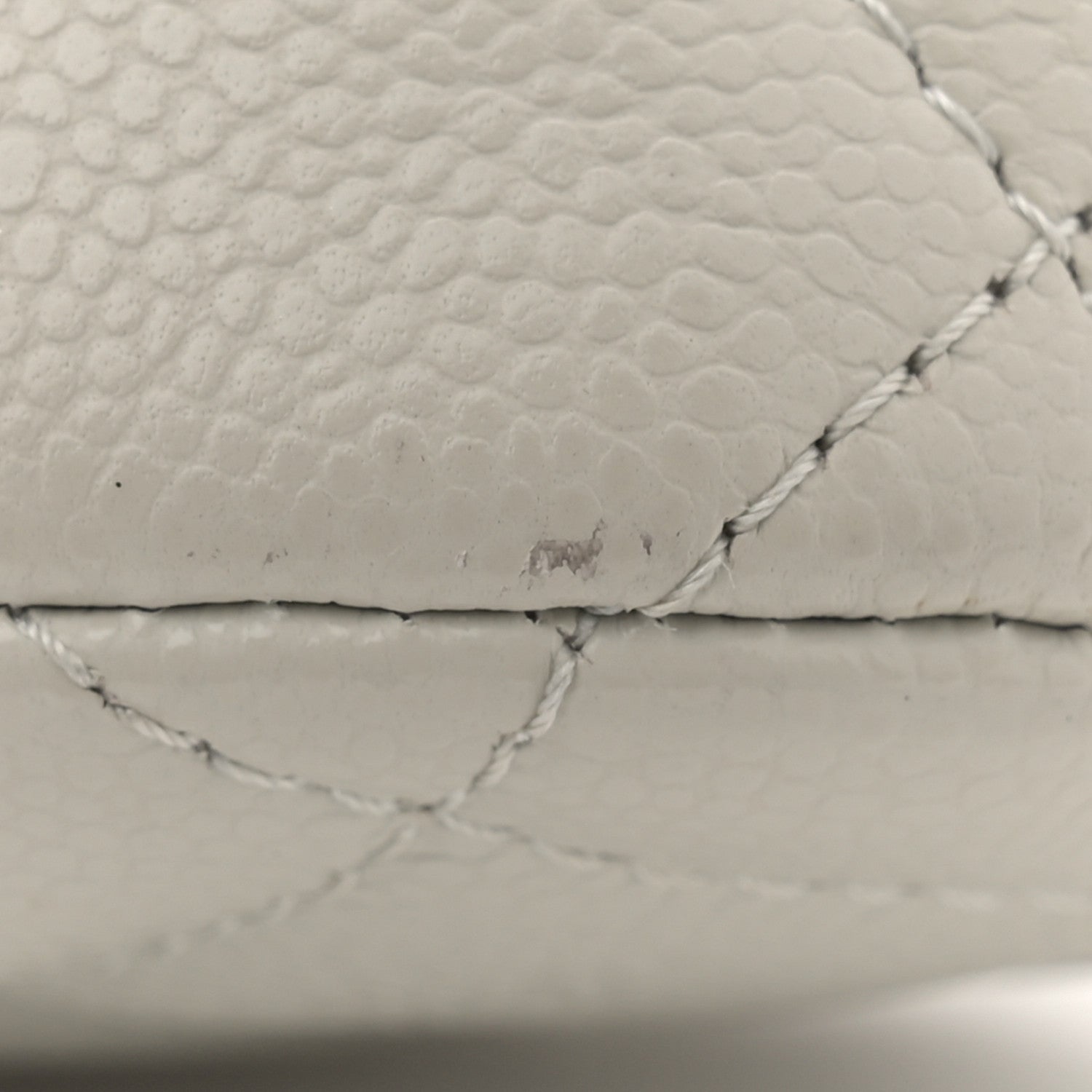 Chanel Caviar Quilted Classic Clutch With Chain Light Grey 12 of 13