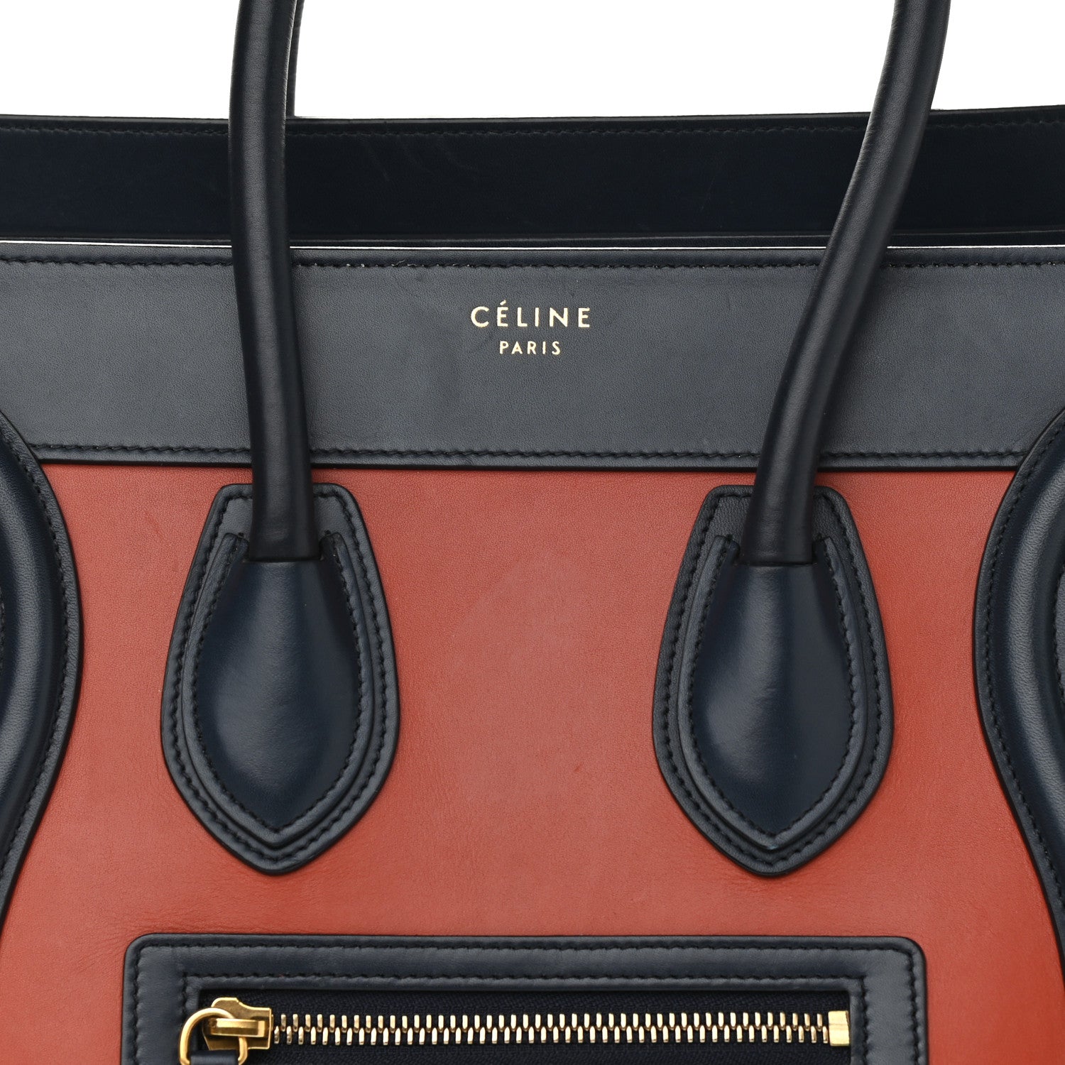 Celine Smooth Calfskin Micro Tri-Color Luggage Brick 8 of 13