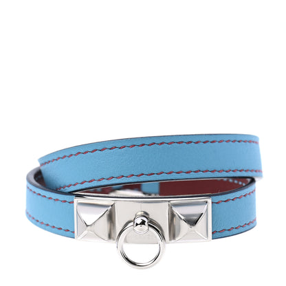 Hermes Swift Colorblock Kelly Double Tour Bracelet T3 Bleu Du Nord Rouge H 1 of 6