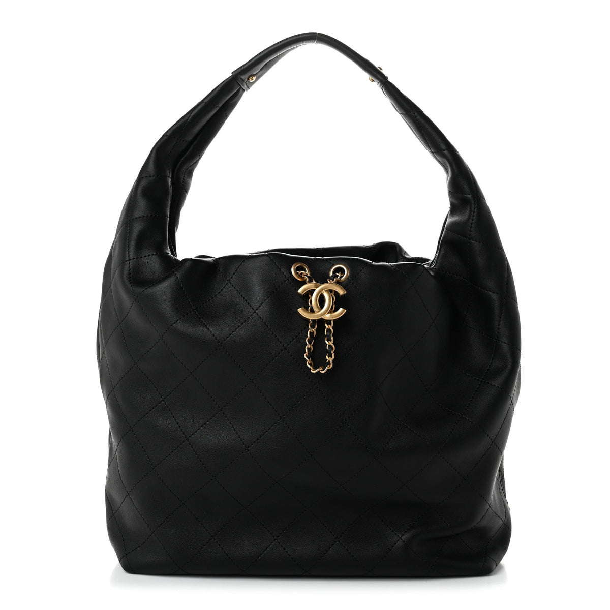 Chanel Calfskin Quilted Maxi Hobo Black 1 of 11