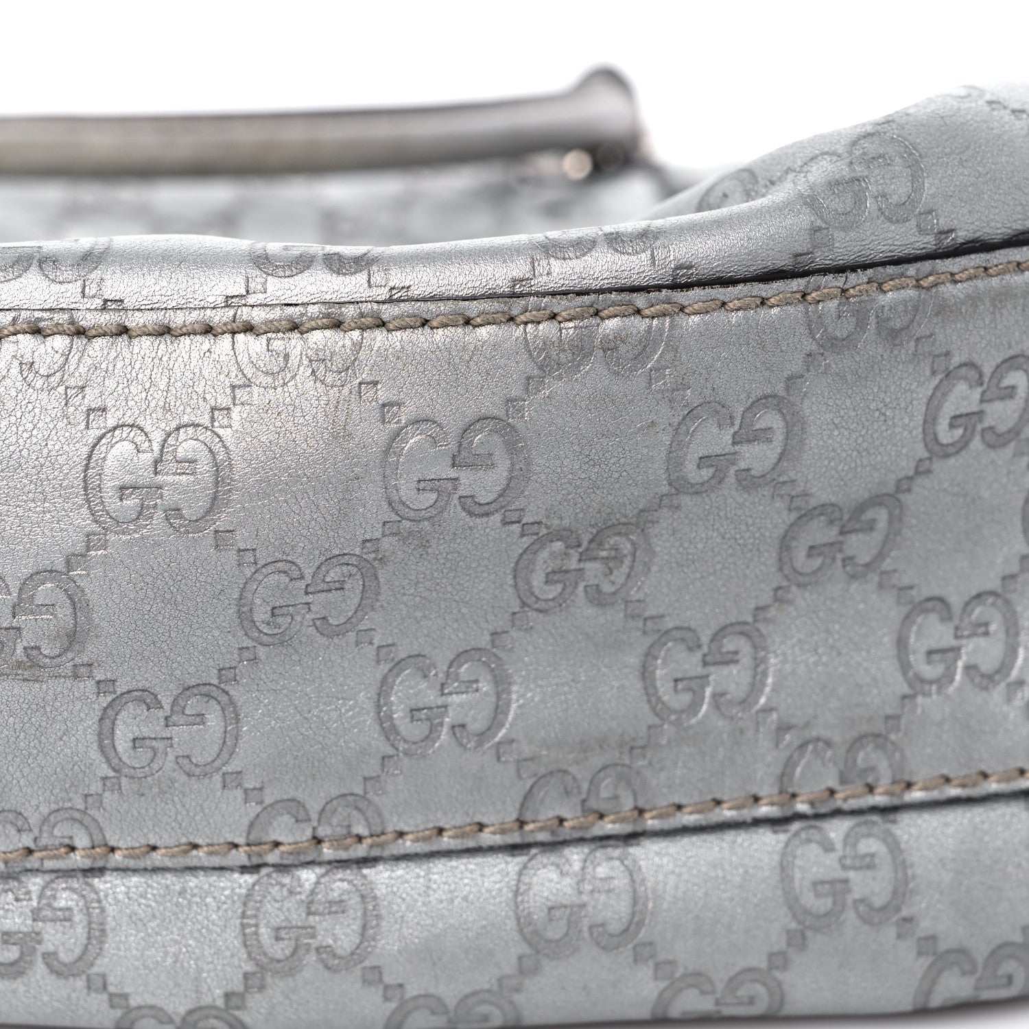 Gucci Metallic Guccissima Medium Sukey Tote Silver 18 of 25