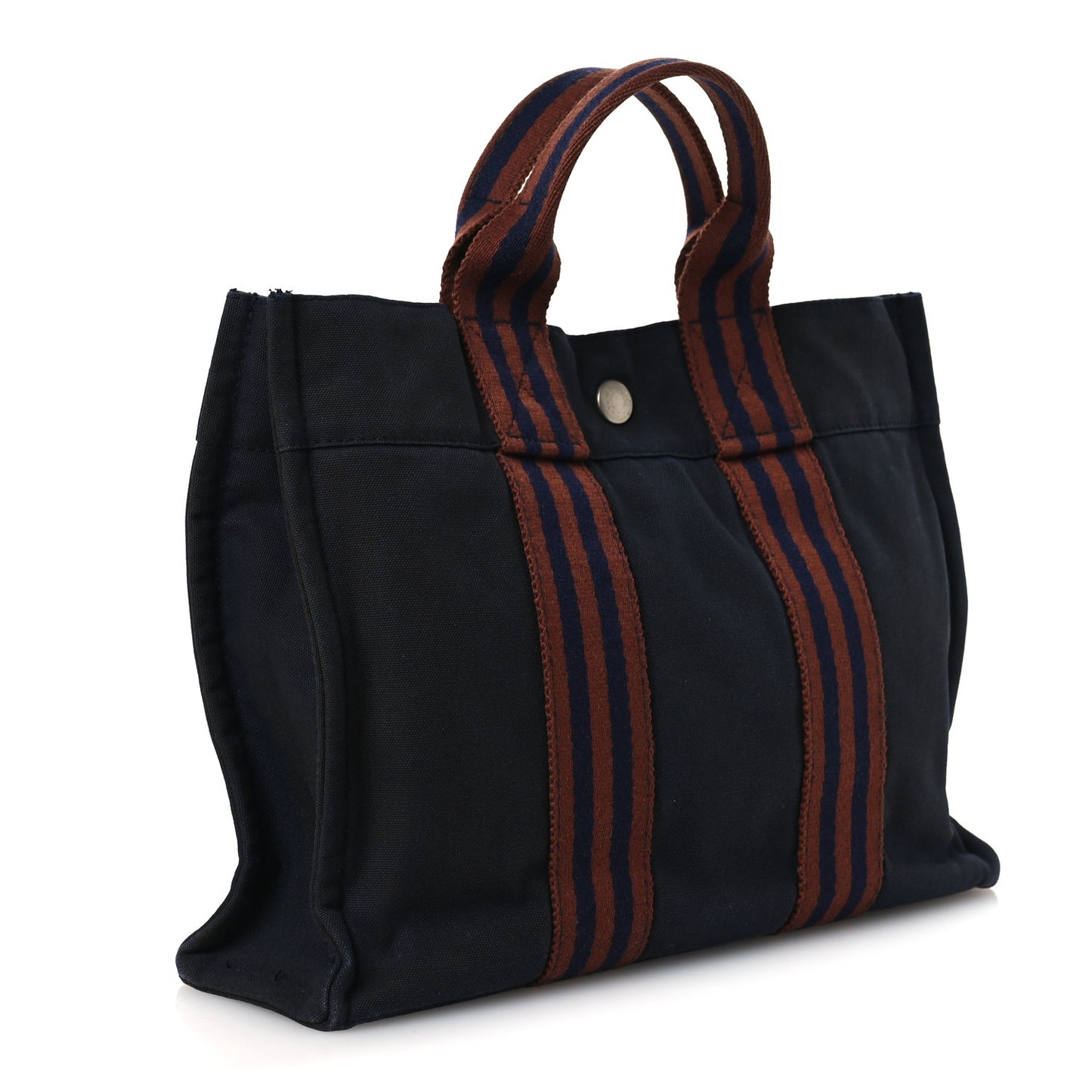 Canvas Tout Fourre PM Navy Brown