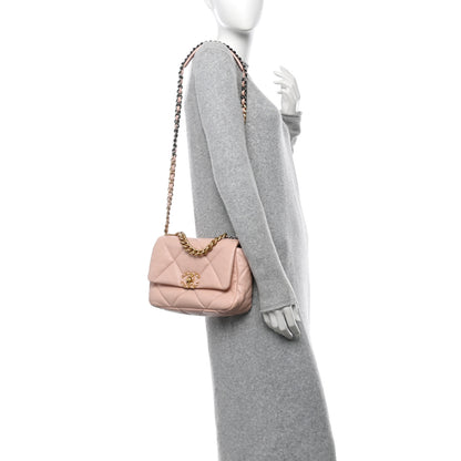 Chanel Lambskin Quilted Medium Chanel 19 Flap Pink 2 of 10
