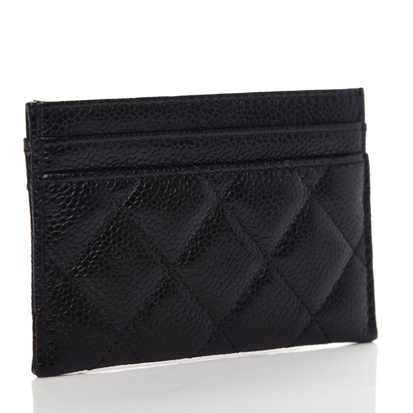 Caviar Quilted Incognito Card Holder Black