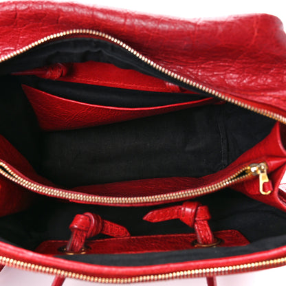 Balenciaga Agneau S Blanket Square Tote Rouge Brique 6 of 13