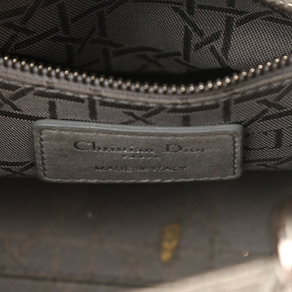 Christian Dior Metallic Nubuck Cannage Mini Lady Dior Silver 6 of 14