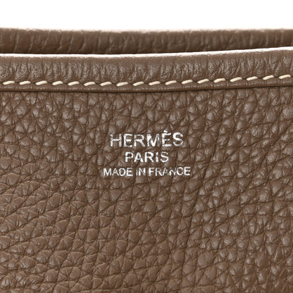 Hermes Taurillon Clemence Evelyne III PM Etoupe 6 of 12