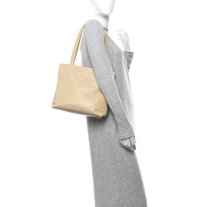 Chanel Calfskin CC Tote Beige 2 of 12