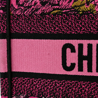 Christian Dior Canvas Embroidered Medium Toile de Jouy Voyage Book Tote Fuchsia Multicolor 13 of 14