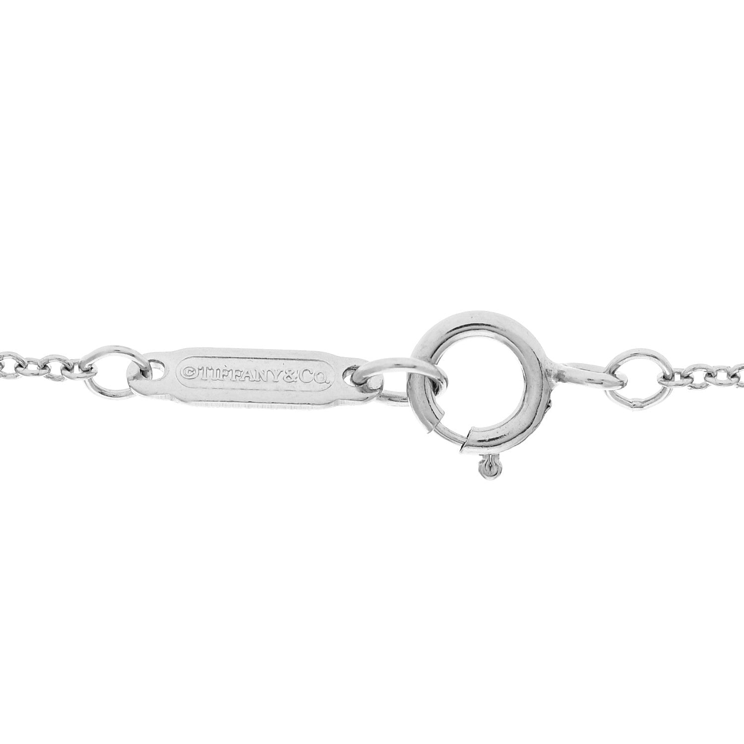 Tiffany Platinum Diamond .41ct Fleur De Lis Key Pendant Necklace 5 of 6