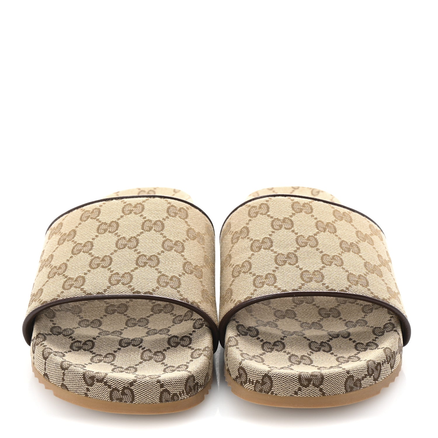 Gucci Canvas GG Monogram Mens Slide Sandals 12 Beige 3 of 10