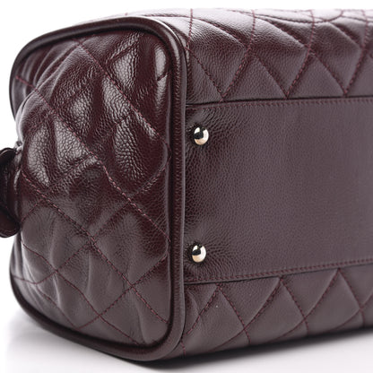 Chanel Caviar Quilted CC Timeless Bowler Burgundy 8 of 12